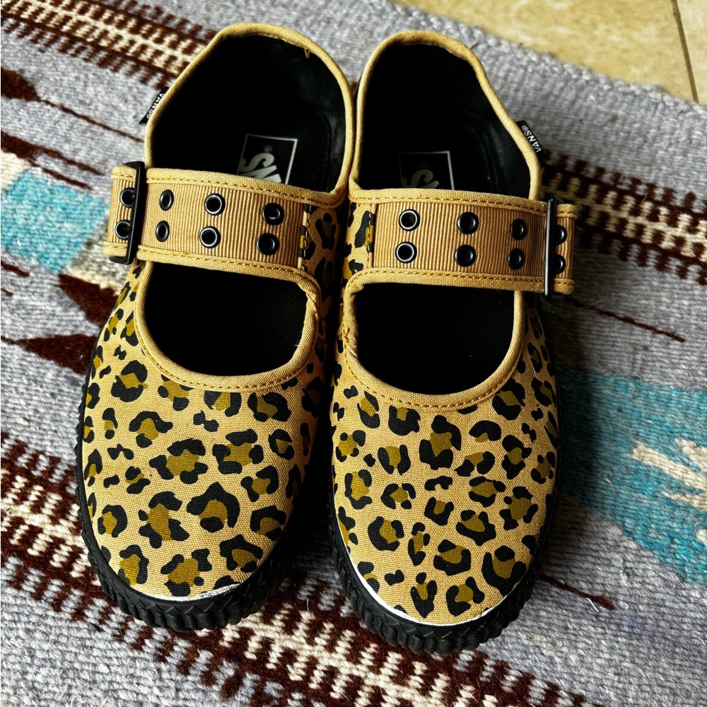 Vans Leopard Print creepers size 8